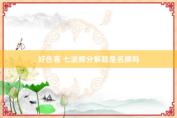 好色客 七波辉分解鞋是名牌吗