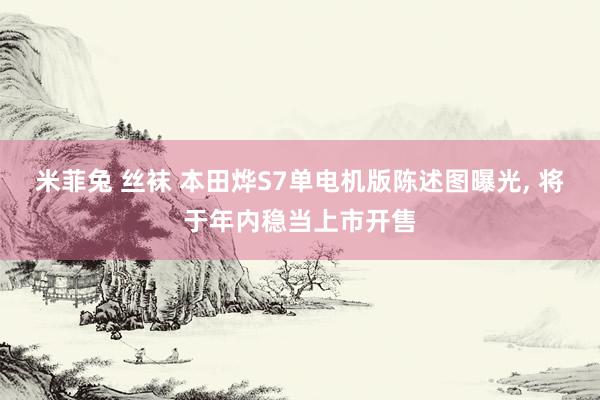 米菲兔 丝袜 本田烨S7单电机版陈述图曝光, 将于年内稳当上市开售