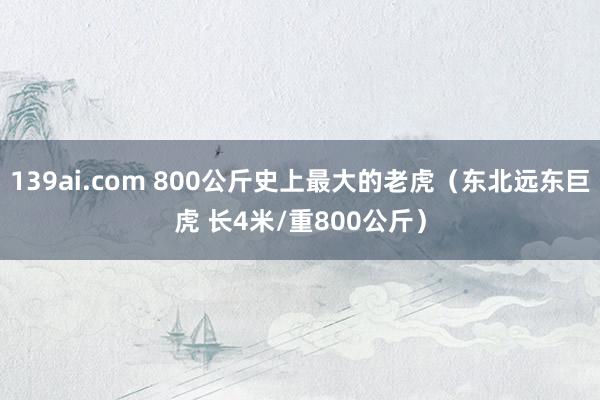 139ai.com 800公斤史上最大的老虎（东北远东巨虎 长4米/重800公斤）